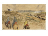 En route; Paysage entre Tanger et Meknès; mars 1832