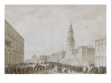 Enterrement d'un officier français à Weimar  en octobre 1806