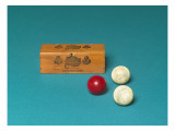 Billard de style Louis XVI avec deux crosses et un jeu de 3 boules en ivoire