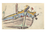 Carnet : bateau avec annotations manuscrites