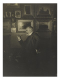 Henri Rouart (1833-1912) industriel et collectionneur  chez lui  devant ses tableaux