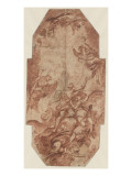 Apothéose d'un saint martyr porté par des anges tenant des palmes