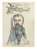 Caricature de Gustave Eiffel  parue dans "le Central"