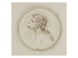 Caricature d'un homme en buste