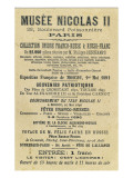 Carte publicitaire du "Musée Nicolas II" (28 Bd Poissonnière  Paris