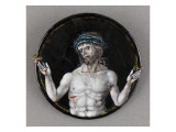 Plaque circulaire : Christ montrant ses plaies