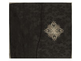 Voile de calice en damas noir brodé argent