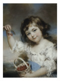 Petite fille aux cerises