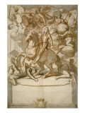 Louis XIV en armure foulant des vaincus