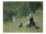 Dans le parc [Edma Pontillon  soeur de B Morisot et ses filles  Jeanne et Blanche]