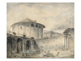 Dans le jardin de la Villa Roberti  au pied du temple de Vesta