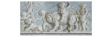 Amours et attributs avec un lion au centre