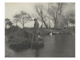 Marais dans le Norfolk : transport du foin en barque