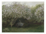 Lilas  temps gris  ou Le repos sous les lilas  jardin de Monet à Argenteuil
