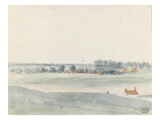 Paysage avec au loin la ville de Gand