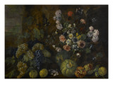 Nature morte Fleurs  fruits et légumes