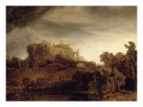 Paysage au château