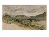 Paysage avec un petit ruisseau dans la vallée