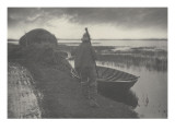 Marshman Going to cut Schoof-Shiff) ( paysan des marais allant ramasser la tourbe)
