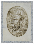 Suite de vingt petits dessins ovales