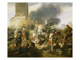 Le comte Eudes défend Paris contre les Normands en 886