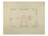 Palais Nathaniel de Rothschild à Vienne  grand salon  plan de l'ameublement