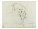 Bassin et jambes d'une figure nue  allongée