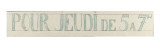Pour jeudi de 5 à 7heures