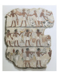 Peinture murale décorant la tombe d'Ounsou  scribe comptable des grains