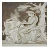 Nymphe faisant dansser un satyre
