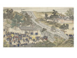 Moulan I : L'empereur Qianlong entrant dans la ville à cheval