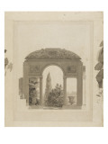 Arc palladien ouvrant sur un parc