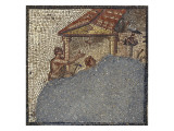 Pavage de mosaïque représentant un calendrier rustique