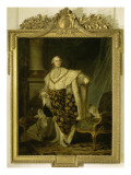 Portrait officiel du roi Louis XVI  roi de France (1754-1793)  en grand manteau royal