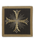 Pale Black Velvet Embroidered with Gold and Silver