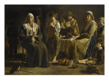 Famille de paysans dans un intérieur