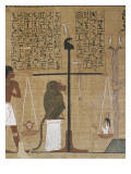 Papyrus funéraire : scène de psychostasie (pesée de l'âme)