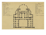 Opéra de Paris  plan de 2ème dessous de la scène et du sous-sol de l'arrière du bâtiment