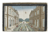 Vue perspective de l'entrée du Parc du Prince de Manheim en Allemagne