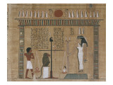 Papyrus funéraire : scène de psychostasie (pesée de l'âme)