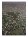Vue générale de Paris  prise de l'Observatoire  en ballon