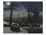 Clair de lune sur le port de Boulogne