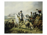 Napoléon Ier à la bataille de Wagram  6 juillet 1809 (il est accompagné du général Bessières)