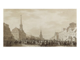Rencontre de Napoléon Ier et d'Alexandre Ier sur la Grande Place à Tilsitt  en juin 1807