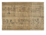 Papyrus inscrit de scènes rituelles accomplies par une Divine adoratrice