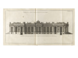 Planche 100 : Elévation de la façade du Palais Bourbon  du côté de l’entrée