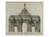 Planche 262 :  Projet donné par Claude Perrault pour l'arc de triomphe en l'honneur de Louis XIV