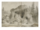 Projet pour la grotte du bosquet des Bains d'Apollon dans les jardins de Versailles