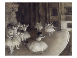 Répétition d'un ballet sur la scène