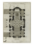 Planche 202 : Plan du rez-de-chaussée de l’église de la Sorbonne à Paris